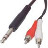 CAVO CABLE-413 CON JACK 6.35MM STEREO - 2 CONNETTORI RCA MT 1,50